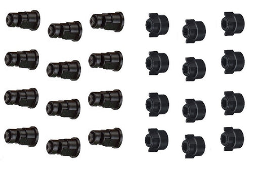 DURAFORCE 12 of TeeJet Wide Angle Spray Tips Rated 2.0 GPM @ 40 PSI w/ 12 Black Nylon Caps