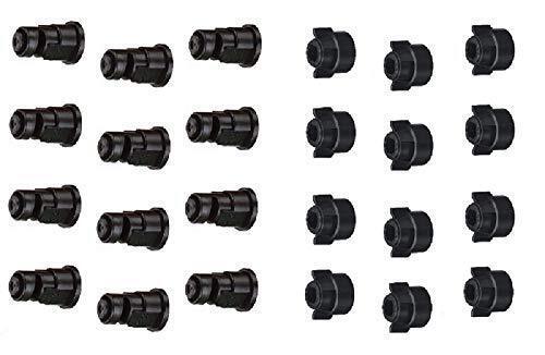 DURAFORCE 12 of TeeJet Wide Angle Spray Tips Rated 2.0 GPM @ 40 PSI w/ 12 Black Nylon Caps