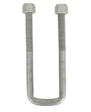 DURAFORCE Square U-Bolt 1/2" Thick x 1-3/4" ID x 6" Long w/ Zinc Plated Nuts S132