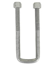 DURAFORCE Square U-Bolt 1/2" Thick x 1-3/4" ID x 6" Long w/ Zinc Plated Nuts S132