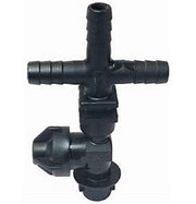 DURAFORCE Diaphragm Check Valve Quick Nozzle Body Elbow Triple Hose Barb For 3/4" ID Hose