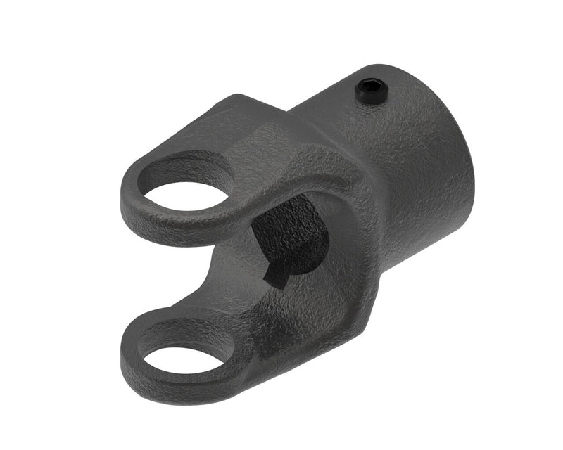 DURAFORCE Weasler 1-1/4" Round Bore 1/4" & 5/16" Keyway & Set Screw Implement Yoke 12N
