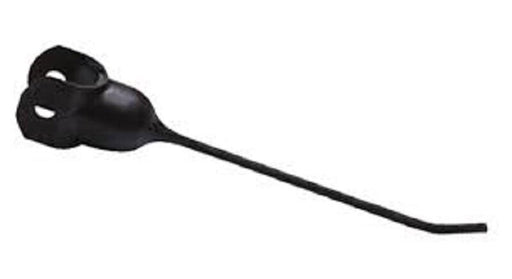 DURAFORCE 5 of Rubber Mount Rake Teeth 5.5" Tine x 1.125" Yoke Opening x 5/16" Holes