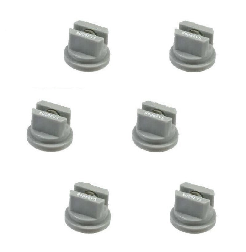 DURAFORCE Pack of 6 - TeeJet Even Flat Spray Tip 80° Polymer w/ SS Insert 0.6 GPM @ 40 PSI