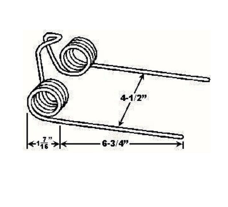 DURAFORCE Replacement For Baler Tooth 6.75" Tine x 4.5" Tine Gap x 1.4375" Coil 506446E
