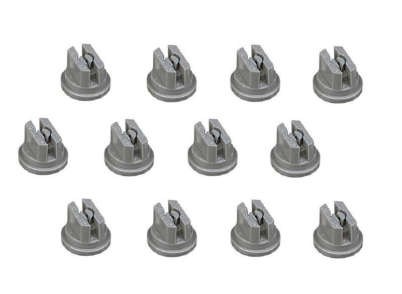 DURAFORCE Pack of 12 - TeeJet Flat Spray Tips Gray 110° Polymer Visiflo TP11006VP
