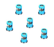DURAFORCE Pack of 6 - TeeJet FloodJet Blue SS Wide Angle Flat Spray Tips 1.0 GPM @ 40 PSI