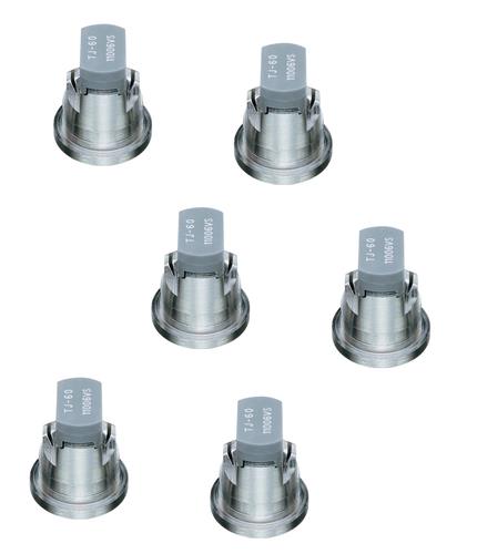 DURAFORCE Pack of 6 - TeeJet TwinJet Twin Flat Spray Tips Stainless Steel w/ 110° VisiFlo