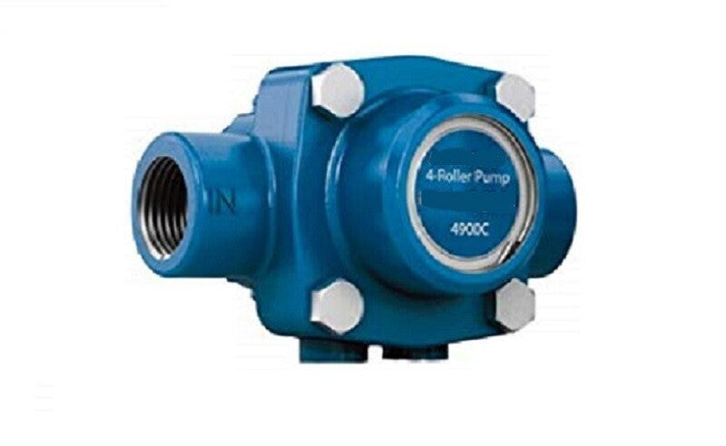 DURAFORCE Delavan 4 Roller Cast Iron Pump 5/8" Shaft & 3/4" NPT Inlet & Outlet 4900C