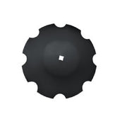 DURAFORCE 18" Notched Disc Harrow Blade 1-1/8" Square Flat Center 7 Gauge 4.5 MM N187118FC