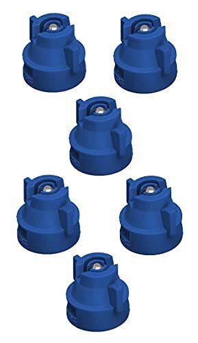 DURAFORCE Pack of 6 - TeeJet Extended Range Spray Tip w/ Cap 80° Rated 0.3 GPM @ 40 PSI
