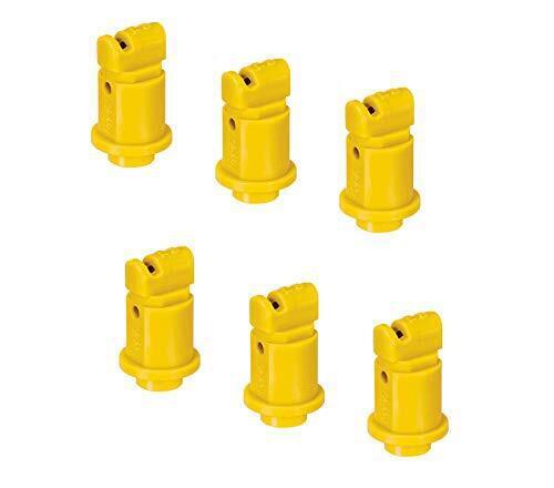 DURAFORCE Pack of 6 - TeeJet Induction Flat Spray Tips Yellow 110° Polymer Visiflo