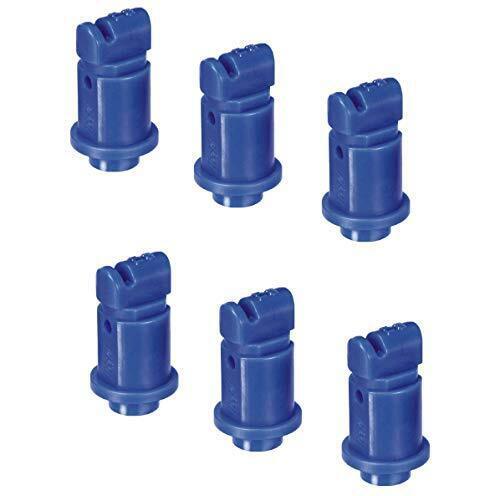 DURAFORCE Pack of 6 - TeeJet Induction Flat Spray Tips Blue 110° Polymer Visiflo