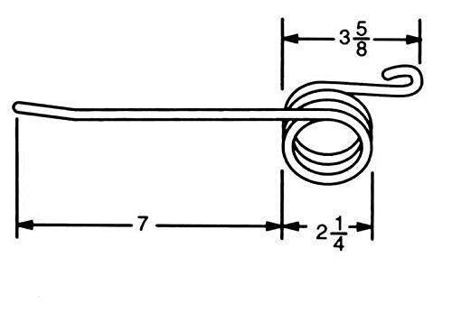 DURAFORCE 10 of Hay Rake Teeth 7" Tine x 3.625" Hook x 2.25" Coil x 0.244 Wire NI-1