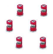 DURAFORCE Pack of 6 - TeeJet FloodJet Red SS Wide Angle Flat Spray Tips 0.4 GPM 40 PSI