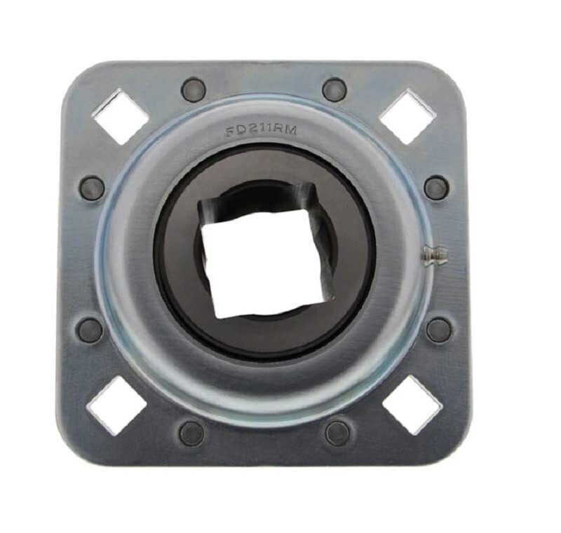 DURAFORCE Disc Harrow Bearing 1-1/2" Square Bore 4 - 0.531" x 0.59" Bolt Holes & 5.5" OAL