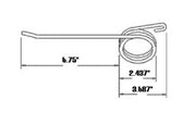 DURAFORCE 10 of Single Tine Rake Teeth 6-3/4" Tine x 2-7/16" Coil w/ 3-11/16" Hook 107058