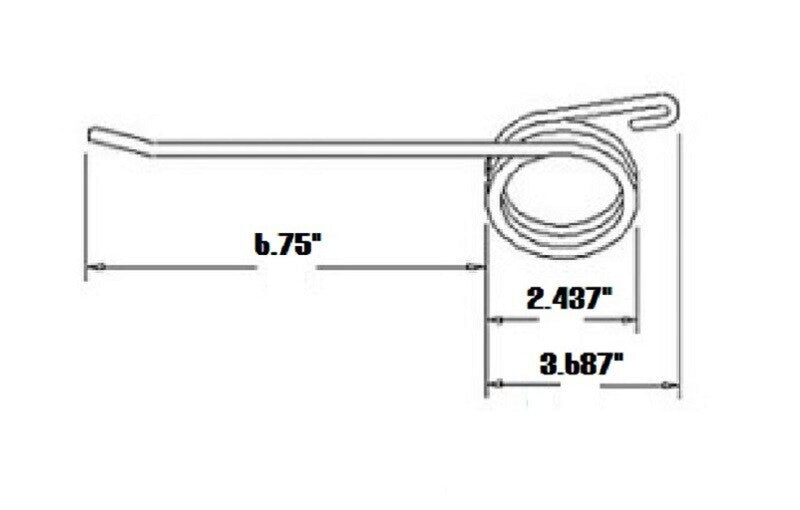 DURAFORCE 10 of Single Tine Rake Teeth 6-3/4" Tine x 2-7/16" Coil w/ 3-11/16" Hook 107058