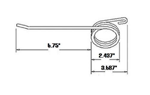 DURAFORCE 10 of Single Tine Rake Teeth 6-3/4" Tine x 2-7/16" Coil w/ 3-11/16" Hook 107058