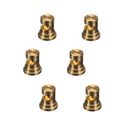 DURAFORCE Pack of 6 - TeeJet FloodJet Brass Wide Angle Flat Spray Tips 0.2 GPM @ 40 PSI