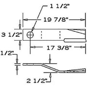 DURAFORCE Rotary Cutter Blade 20" x 3.5" x 0.5" w/ 1.5" Hole CW USA MADE 753841