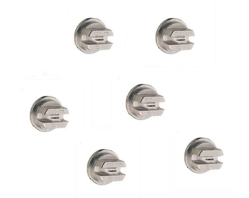 DURAFORCE Pack of 6 - TeeJet Stainless Steel Flat Fan Spray Tips 80° Rated 2 GPM @ 40 PSI