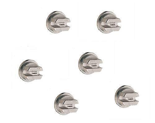 DURAFORCE Pack of 6 - TeeJet Stainless Steel Flat Fan Spray Tips 80° Rated 2 GPM @ 40 PSI