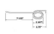 DURAFORCE Rake Tooth 7.125" Tine x 2.1875" Coil x 3.75" Hook w/ 0.244" Wire T17350