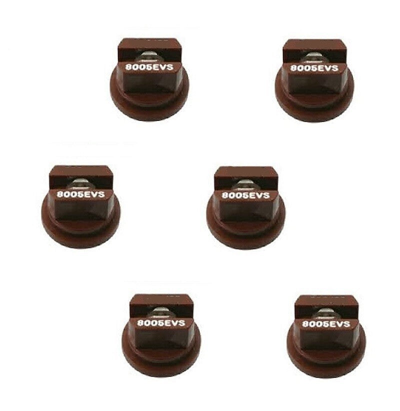 DURAFORCE Pack of 6 - TeeJet Even Flat Spray Tip 80° Polymer w/SS Insert 0.50 GPM @ 40 PSI