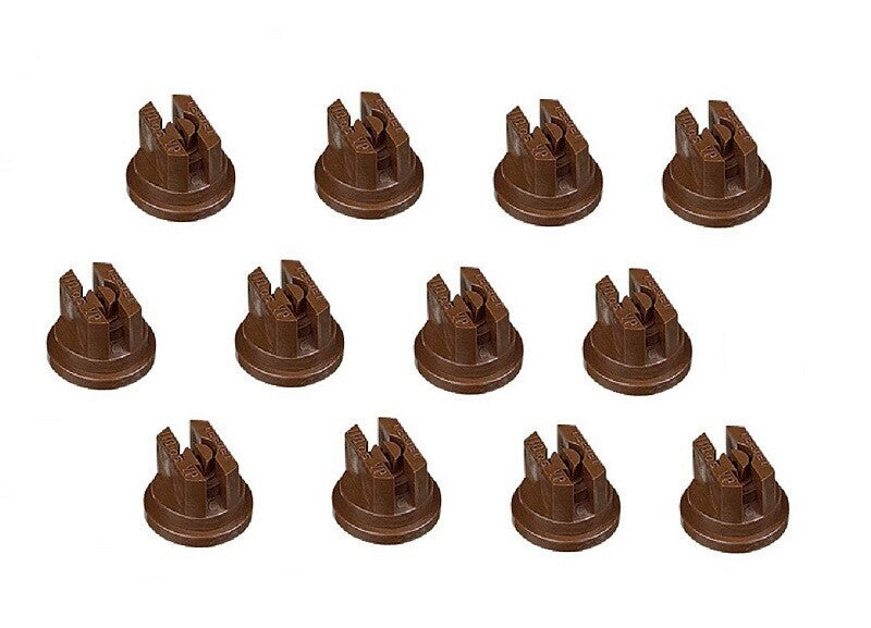 DURAFORCE Pack of 12 - TeeJet Flat Spray Tips Brown 110° Polymer Visiflo TP11005VP
