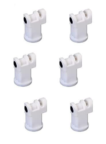 DURAFORCE Pack of 6 - TeeJet Induction Flat Spray Tips White 110° Polymer Visiflo