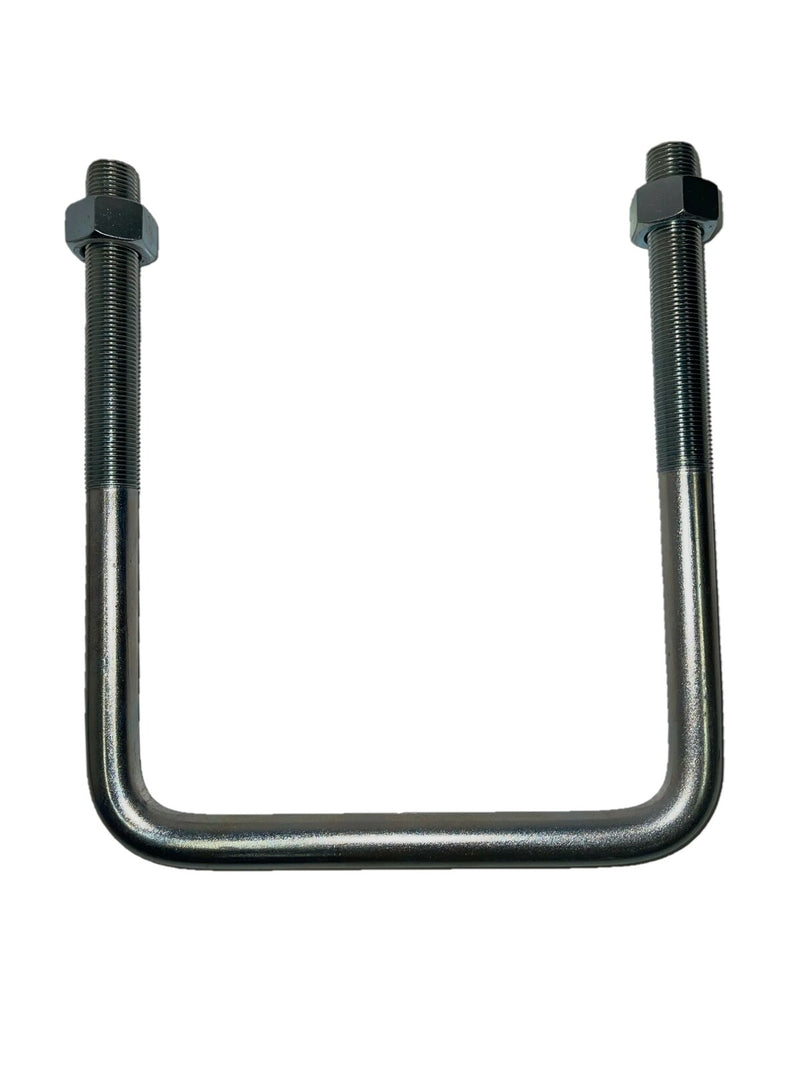 DURAFORCE Zinc Plated Square U-Bolt 3/8" Thick x 2-1/2" ID x 2-1/2" Long w/ Zinc Plated