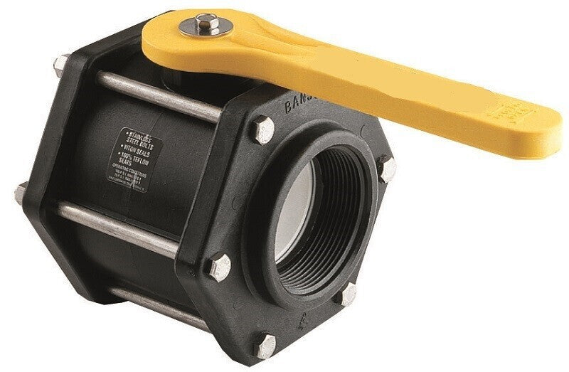 DURAFORCE 3" Banjo Poly Full Port Ball Valve 6 Bolt Design USA MADE V300FP