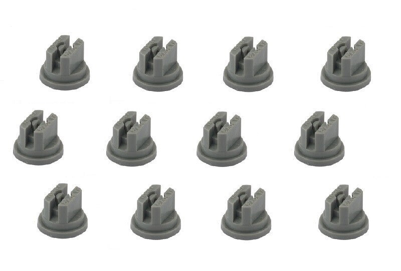 DURAFORCE Pack of 12 - TeeJet Flat Spray Tips Gray 80° Polymer 0.6 GPM @ 40 PSI TP8006VP