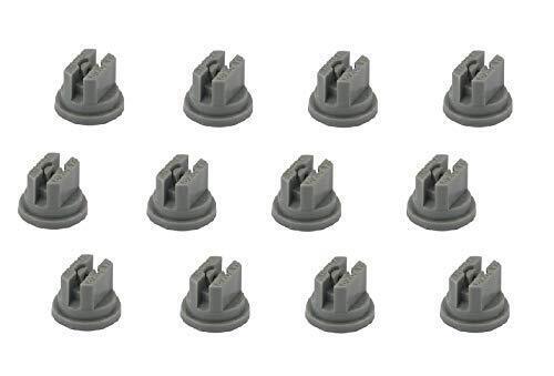 DURAFORCE Pack of 12 - TeeJet Flat Spray Tips Gray 80° Polymer 0.6 GPM @ 40 PSI TP8006VP