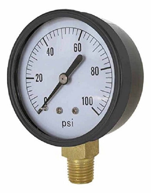 DURAFORCE Dry Pressure Gauge 0-60 PSI w/ 2-1/2" Diameter & 1/4" Brass Stem 2124DAB60