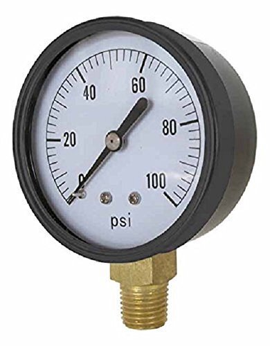 DURAFORCE Dry Pressure Gauge 0-60 PSI w/ 2-1/2" Diameter & 1/4" Brass Stem 2124DAB60