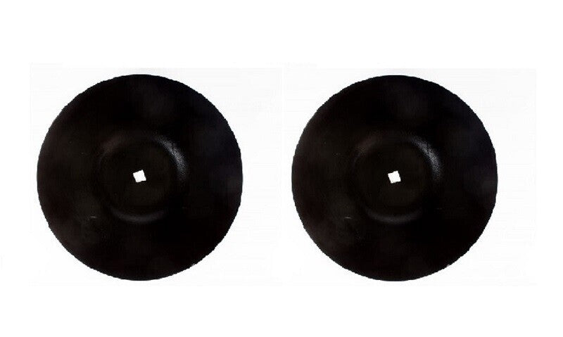 DURAFORCE 2 of 22" Smooth Disc Harrow Blades 1-1/8" Square Flat Center 7 Gauge 4.5 MM