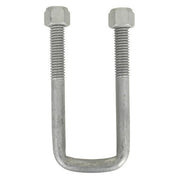 DURAFORCE Square U-Bolt 3/8" Thick x 1-3/4" ID x 3" Long w/ Zinc Plated Nuts S113