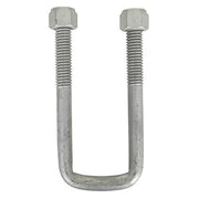 DURAFORCE Square U-Bolt 3/8" Thick x 1-3/4" ID x 3" Long w/ Zinc Plated Nuts S113
