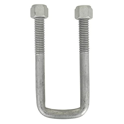 DURAFORCE Square U-Bolt 3/8" Thick x 1-3/4" ID x 3" Long w/ Zinc Plated Nuts S113