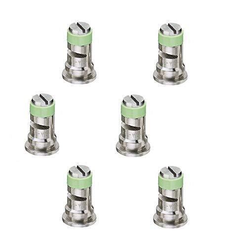 DURAFORCE Pack of 6 - TeeJet Stainless Steel Wide Angle Spray Tips Rated 1.5 GPM @ 40 PSI