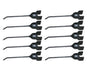 DURAFORCE 10 of Rubber Mount Rake Teeth 7" Tine x 1.625" Hook x 3/8" Hole x 3/8" Slot Hole