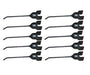 DURAFORCE 10 of Rubber Mount Rake Teeth 7" Tine x 1.625" Hook x 3/8" Hole x 3/8" Slot Hole