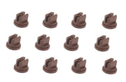 DURAFORCE Pack of 12 - TeeJet Flat Spray Tips Brown 80° Polymer 0.50 GPM @ 40 PSI TP8005VP