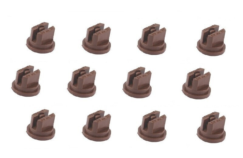 DURAFORCE Pack of 12 - TeeJet Flat Spray Tips Brown 80° Polymer 0.50 GPM @ 40 PSI TP8005VP