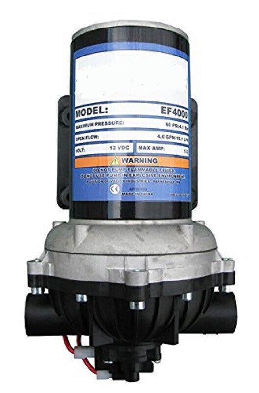 DURAFORCE Everflo 12 Volt 4.0 GPM Diaphragm Water Pump 60 PSI Lawn Sprayers, Boats, RV's