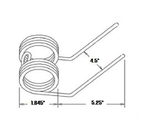 DURAFORCE 3 of Double Tine Rake Teeth 5.25" Tines x 4.5" Wide w/ 1.845" Coil 400341
