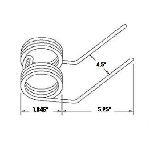 DURAFORCE 3 of Double Tine Rake Teeth 5.25" Tines x 4.5" Wide w/ 1.845" Coil 400341
