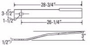 DURAFORCE Replaces Sidewinder Rotary Cutter Blade 28.75" x 3.5" x 0.5" w/ 1.5" Hole CCW